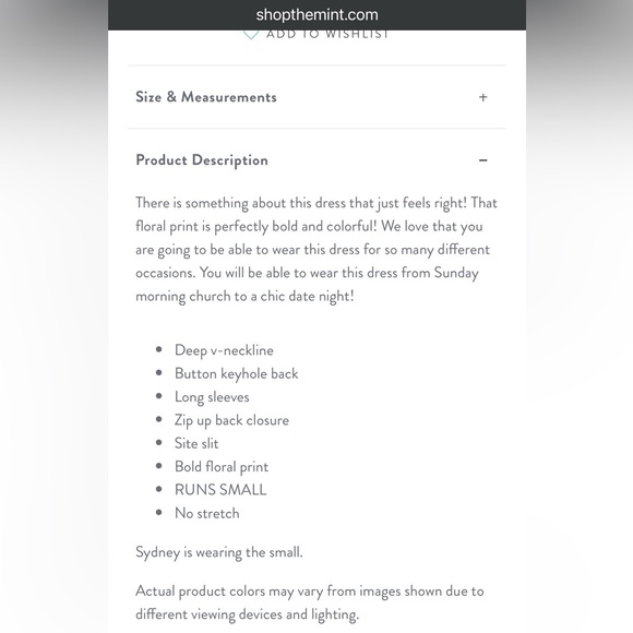 Floral Maxi Dress Long Sleeves size M - Picture 6 of 9